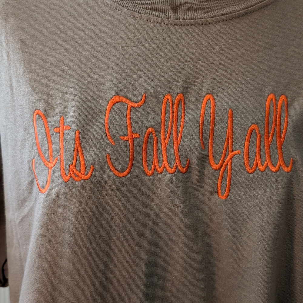Embroidered It's Fall Y'all Shirt